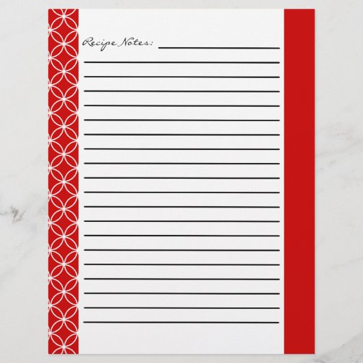 Ringed diamant Recipe inserts - Red White (Achterkant)