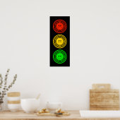Ringed Moody Stoplight Poster (Keuken)