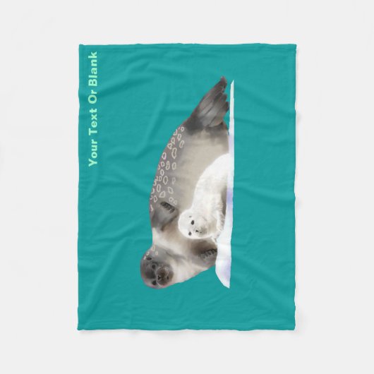 Ringed zegel fleece deken (Voorkant)