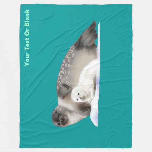 Ringed zegel fleece deken (Voorkant)