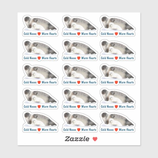 Ringed zegel - Koude neus Warm hart kruiper Sticker (Vel)
