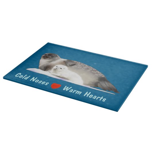 Ringed zegel - Koude neus Warm hart Snijplank (Hoek)