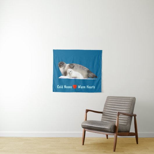 Ringed zegel - Koude neus Warm hart Wandkleed (In Situ (horizontaal))