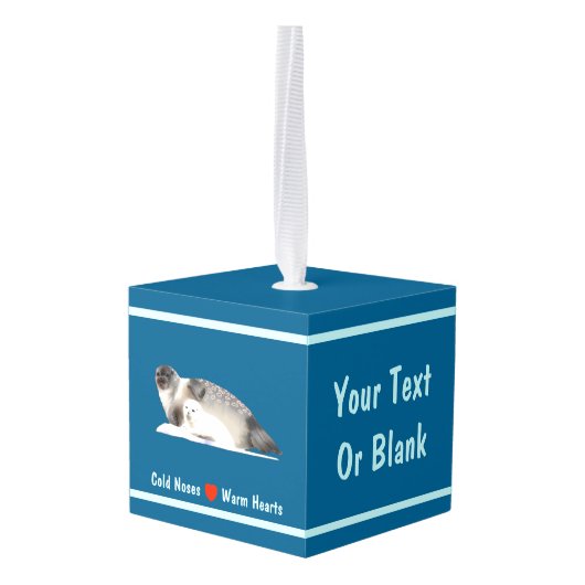 Ringed zegel - koude neus, warme harten decoratie (Achter hoekig)