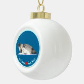 Ringed zegel - koude neus, warme harten keramische bal ornament (Rechts)