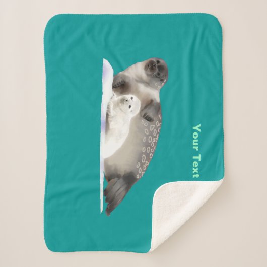 Ringed zegel sherpa deken (Voorkant)