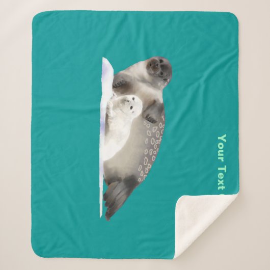 Ringed zegel sherpa deken (Voorkant)