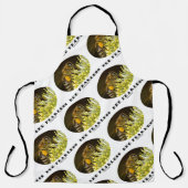 Ringeloze bijen op gele bloem schort (Voorkant)