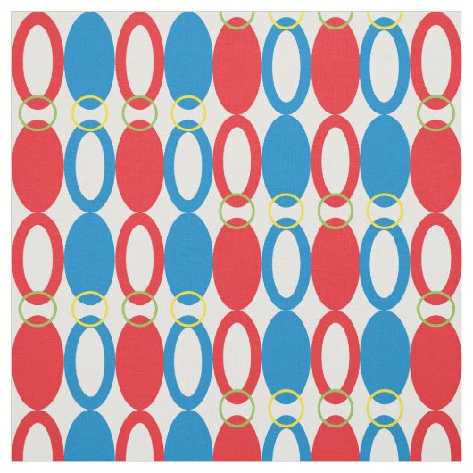 Ringen | Blauwe en rode weefsels Stof (Swatch)