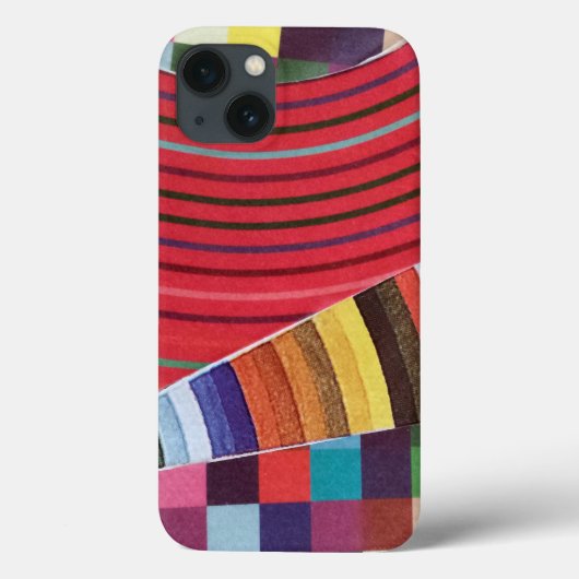 ringen, cirkels en cheques mini collage Case-Mate iPhone case (Achterkant)