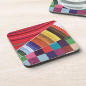 ringen, cirkels en cheques mini collage onderzetter (Linkerzijde)