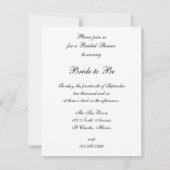 Ringen en de Witte Pearls Bridal Uitnodiging van d (Achterkant)