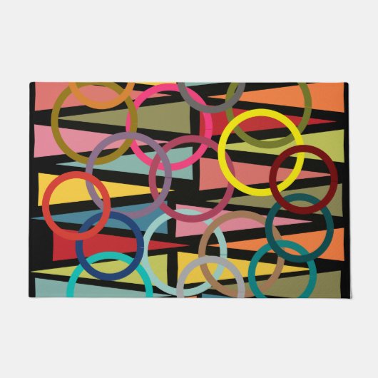 Ringen en driehoeken deurmat (Voorkant)