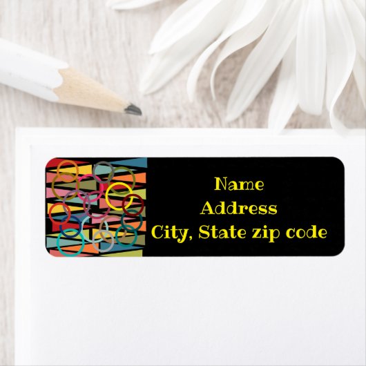 Ringen en driehoeken etiket (Insitu)