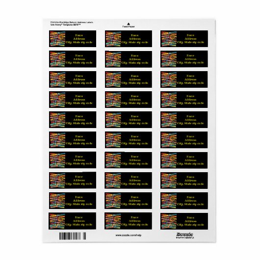 Ringen en driehoeken etiket (Full Sheet)