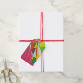 ringen en mozaïeken collage cadeaulabel (Met Touw)