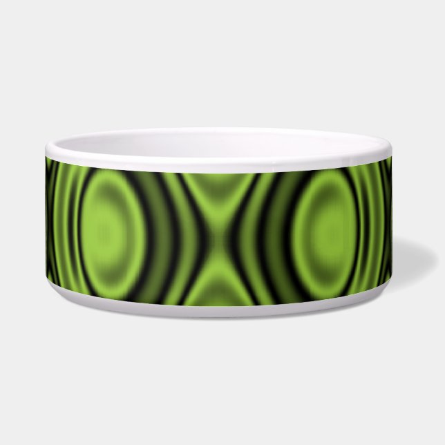 Ringen en rimpelingen Lime Green Voerbakje (Voorkant)