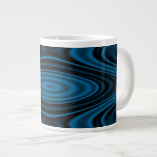 Ringen en rimpels blauw grote koffiekop