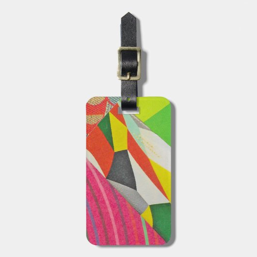 ringen en tessellatiecollage bagagelabel (Voorkant verticaal)