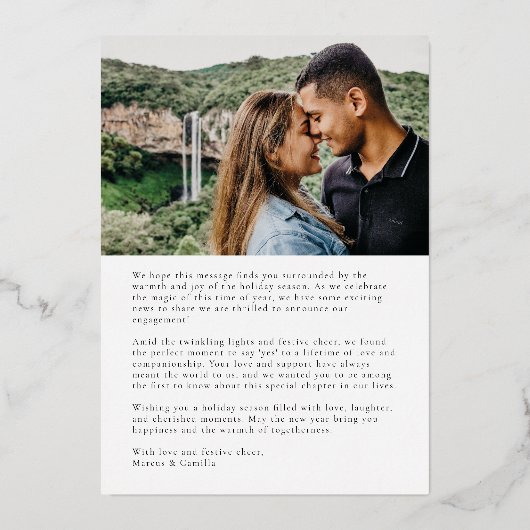 "Ringen in het nieuwe jaar" Verloving Aankondiging (Achterkant)