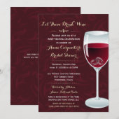 Ringen In Wijnglas Bruids Trouwdouche Kaart (Voorkant / Achterkant)