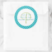 Ringen met elkaar verweven adreslabel ronde sticker (Tas)