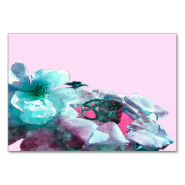 ringen met witte rozenbladen kaart