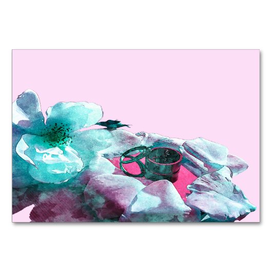 ringen met witte rozenbladen kaart (Voorkant)