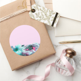 ringen met witte rozenbladen ronde sticker