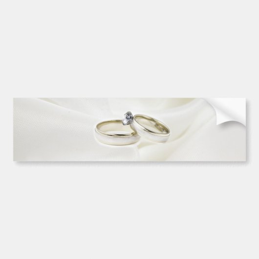 Ringen op satijn bumpersticker (Voorkant)