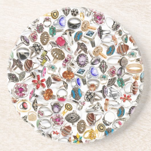 ringen sieraden zandsteen onderzetter (Voorkant)