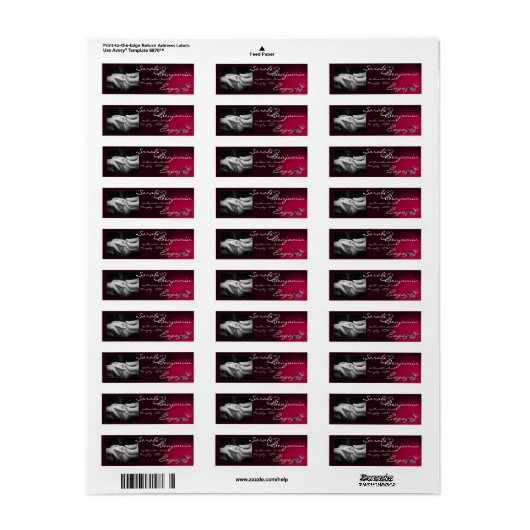 Ringen uitwisselen met trouwbands etiket (Full Sheet)