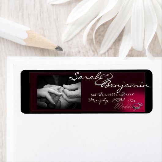 Ringen uitwisselen met trouwbands etiket (Insitu)