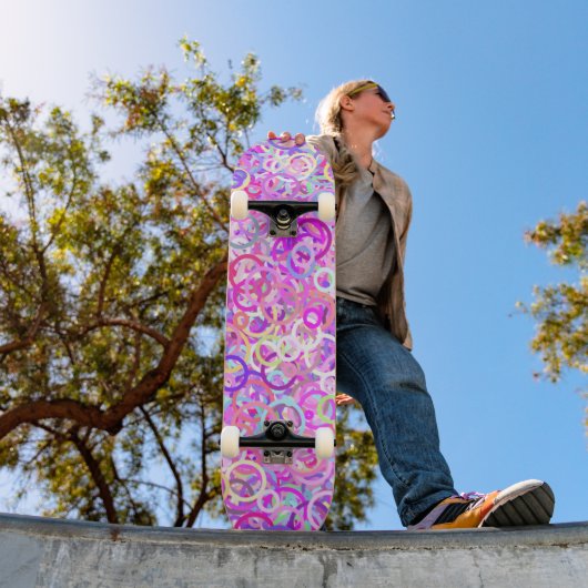 Ringen van Kleur-Roze & Meer Persoonlijk Skateboard (Buiten 1)