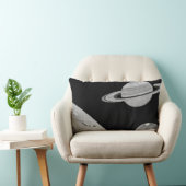 Ringen van Saturnus/Moon Black en White Lumbar Pil Kussen (Stoel)