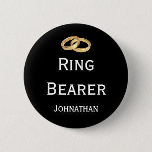 Ringer Bearer with Two Wedding Bands Ronde Button 5,7 Cm