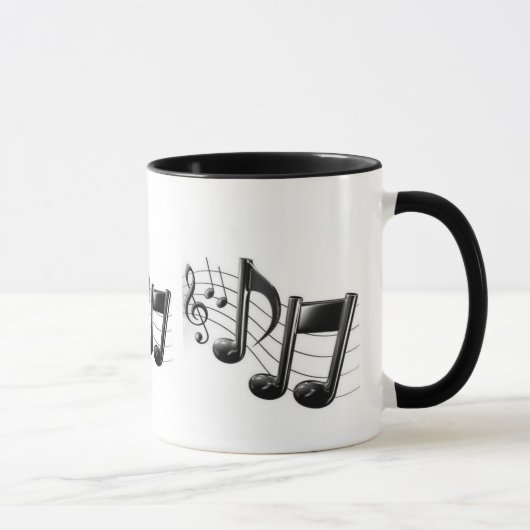 Ringer Mok met muzieknotities (Rechts)