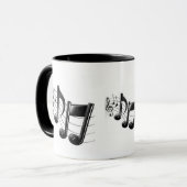 Ringer Mok met muzieknotities (Voorkant links)