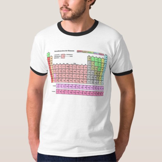 Ringer Shirt "Periodensystem der Elemente" (Voorkant)