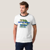 Ringer T-Shirt "Don't Wishin' B' Fishin" (Voorkant volledig)