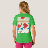 Ringer T-Shirt van het meisje met liefdespad (Achterkant volledig)