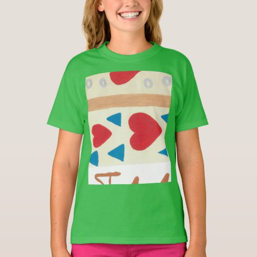 Ringer T-Shirt van het meisje met liefdespad (Voorkant)