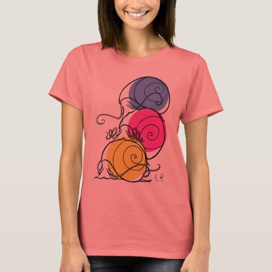 Ringer T-Shirt van vrouwelijke slak (Voorkant)