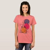 Ringer T-Shirt van vrouwelijke slak (Voorkant volledig)