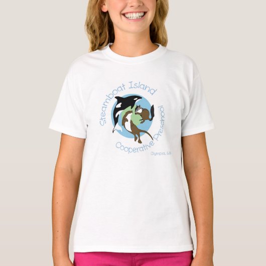 Ringer T-shirt voor meisjes (Voorkant)