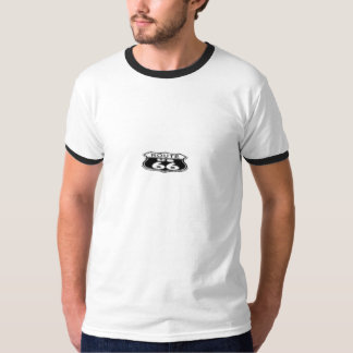 Ringer T-Shirt, White/Black - Route 66 T-shirt
