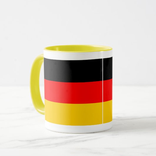 Ringer Tasse gelb Deutschland Fahne Mok (Voorkant links)