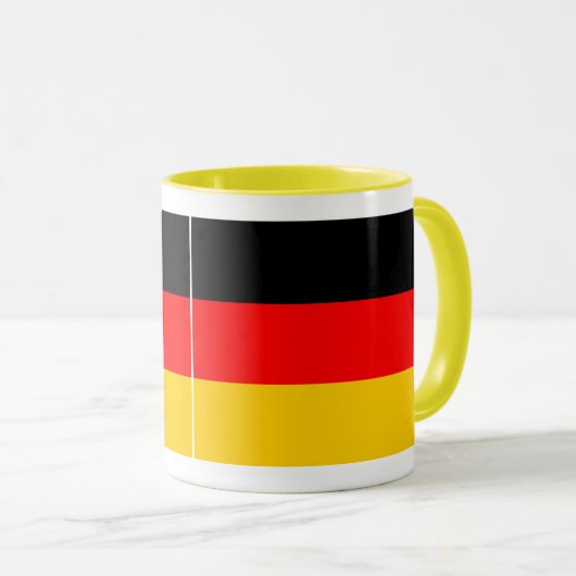 Ringer Tasse gelb Deutschland Fahne Mok (Voorkant rechts)