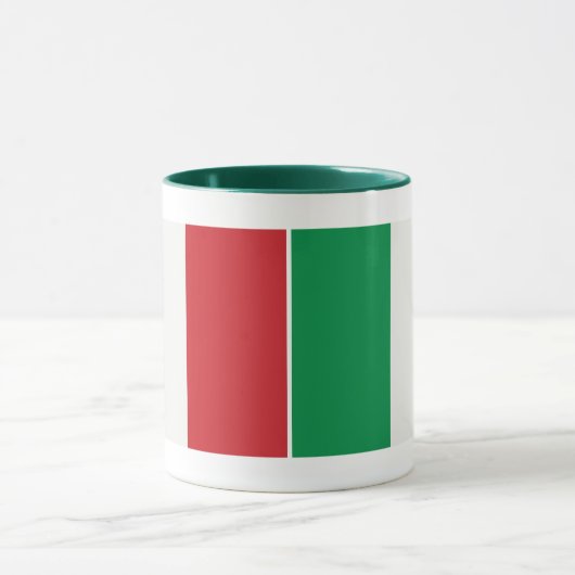 Ringer Tasse grün Italien Fahne Mok (Midden)