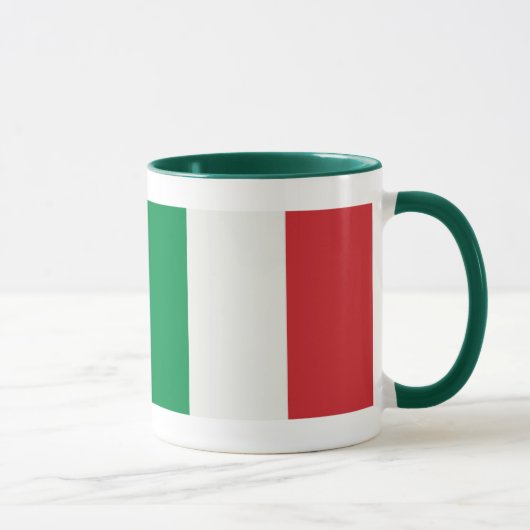 Ringer Tasse grün Italien Fahne Mok (Rechts)